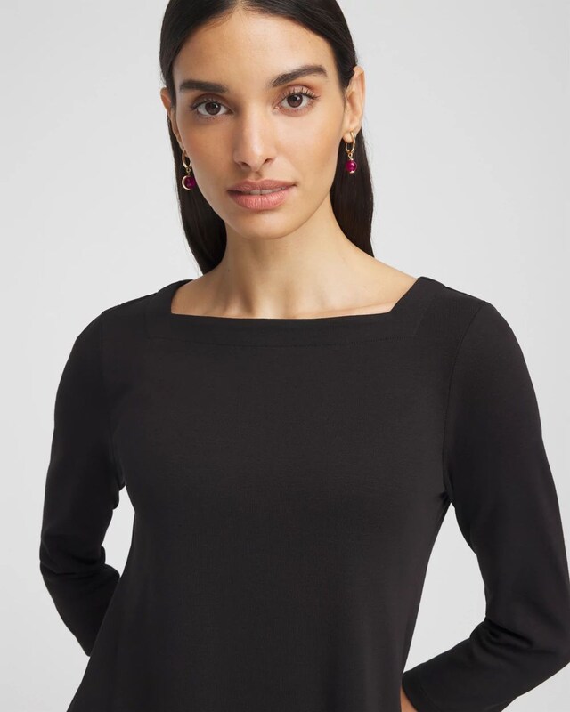 Pima Cotton Square-Neck Tunic - image 4